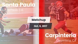 Matchup: Santa Paula High vs. Carpinteria  2017