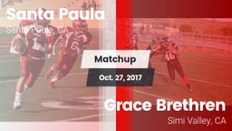 Matchup: Santa Paula High vs. Grace Brethren  2017