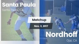 Matchup: Santa Paula High vs. Nordhoff  2017