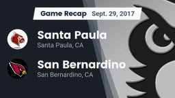 Recap: Santa Paula  vs. San Bernardino  2017