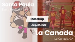 Matchup: Santa Paula High vs. La Canada  2018