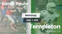 Matchup: Santa Paula High vs. Templeton  2018
