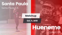 Matchup: Santa Paula High vs. Hueneme  2018