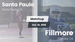 Matchup: Santa Paula High vs. Fillmore  2018