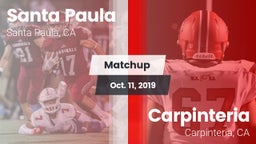 Matchup: Santa Paula High vs. Carpinteria  2019