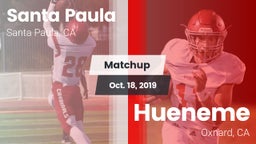 Matchup: Santa Paula High vs. Hueneme  2019