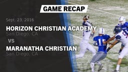 Recap: Horizon Christian Academy vs. Maranatha Christian  2016