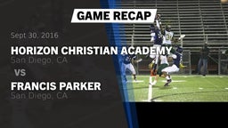 Recap: Horizon Christian Academy vs. Francis Parker  2016