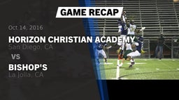 Recap: Horizon Christian Academy vs. Bishop's  2016