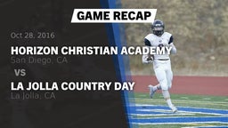 Recap: Horizon Christian Academy vs. La Jolla Country Day  2016