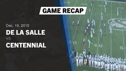 Recap: De La Salle  vs. Centennial  2015