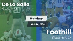 Matchup: De La Salle High vs. Foothill  2016