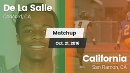 Matchup: De La Salle High vs. California  2016