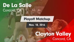 Matchup: De La Salle High vs. Clayton Valley  2016