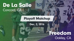Matchup: De La Salle High vs. Freedom  2016