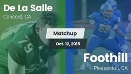 Matchup: De La Salle High vs. Foothill  2018