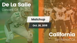 Matchup: De La Salle High vs. California  2018
