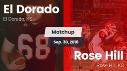 Matchup: El Dorado High vs. Rose Hill  2016