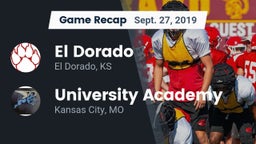 Recap: El Dorado  vs. University Academy 2019