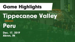 Tippecanoe Valley  vs Peru  Game Highlights - Dec. 17, 2019