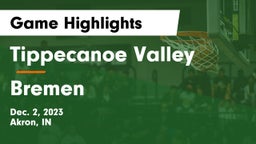 Tippecanoe Valley  vs Bremen  Game Highlights - Dec. 2, 2023