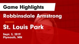 Robbinsdale Armstrong  vs St. Louis Park  Game Highlights - Sept. 3, 2019