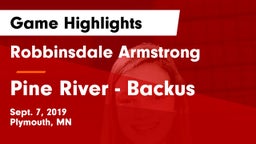 Robbinsdale Armstrong  vs Pine River - Backus  Game Highlights - Sept. 7, 2019