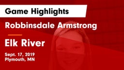 Robbinsdale Armstrong  vs Elk River  Game Highlights - Sept. 17, 2019