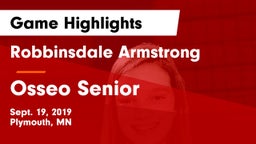 Robbinsdale Armstrong  vs Osseo Senior  Game Highlights - Sept. 19, 2019