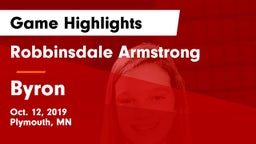 Robbinsdale Armstrong  vs Byron  Game Highlights - Oct. 12, 2019