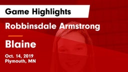 Robbinsdale Armstrong  vs Blaine  Game Highlights - Oct. 14, 2019