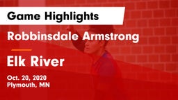 Robbinsdale Armstrong  vs Elk River  Game Highlights - Oct. 20, 2020