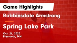 Robbinsdale Armstrong  vs Spring Lake Park  Game Highlights - Oct. 26, 2020