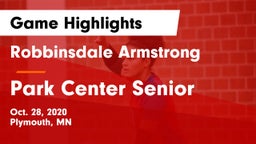 Robbinsdale Armstrong  vs Park Center Senior  Game Highlights - Oct. 28, 2020