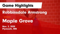 Robbinsdale Armstrong  vs Maple Grove  Game Highlights - Nov. 2, 2020