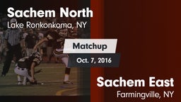 Matchup: Sachem North High vs. Sachem East  2016