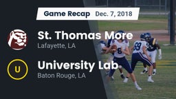 Recap: St. Thomas More  vs. University Lab  2018