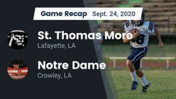 Recap: St. Thomas More  vs. Notre Dame  2020