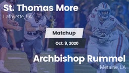 Matchup: St. Thomas More  vs. Archbishop Rummel  2020