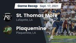 Recap: St. Thomas More  vs. Plaquemine  2021