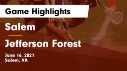Salem  vs Jefferson Forest  Game Highlights - June 16, 2021