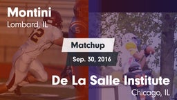 Matchup: Montini  vs. De La Salle Institute 2016