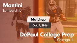 Matchup: Montini  vs. DePaul College Prep  2016