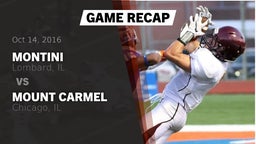 Recap: Montini  vs. Mount Carmel  2016