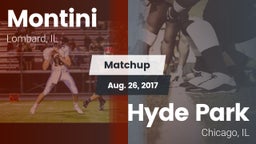 Matchup: Montini  vs. Hyde Park  2017