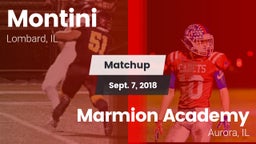 Matchup: Montini  vs. Marmion Academy  2018