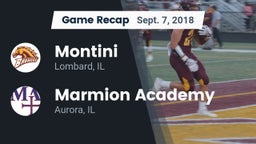 Recap: Montini  vs. Marmion Academy  2018