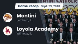 Recap: Montini  vs. Loyola Academy  2018