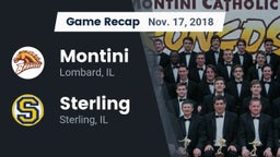 Recap: Montini  vs. Sterling  2018