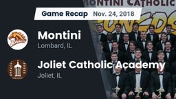 Recap: Montini  vs. Joliet Catholic Academy  2018